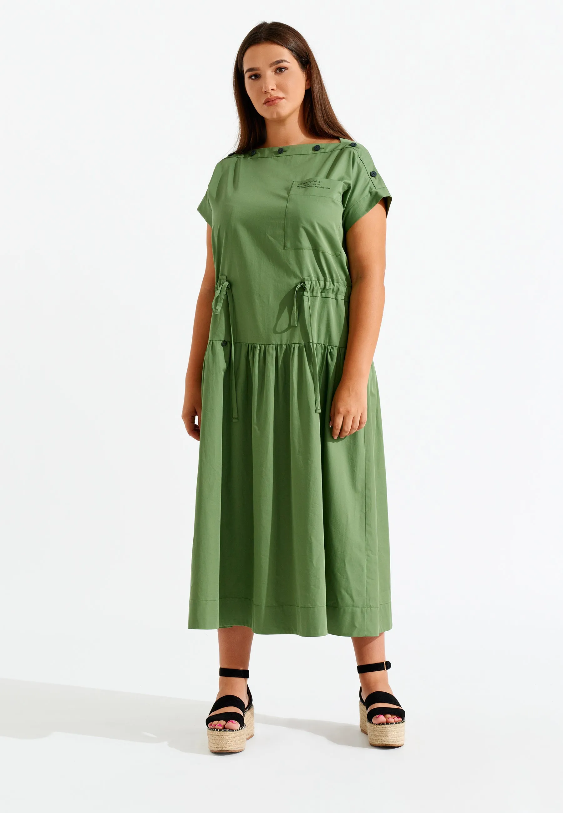 100% Cotton Adjustable Waistband Dress