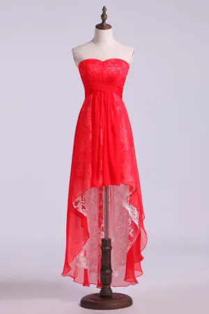 2024 Homecoming Dresses Asymmetrical Train Sweetheart A Line Chiffon