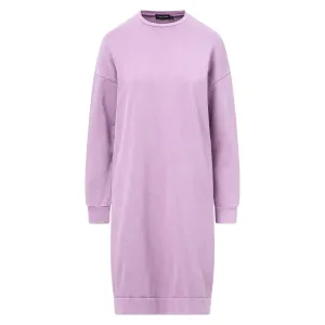 Acid Wash Sweatshirt Dress Purple