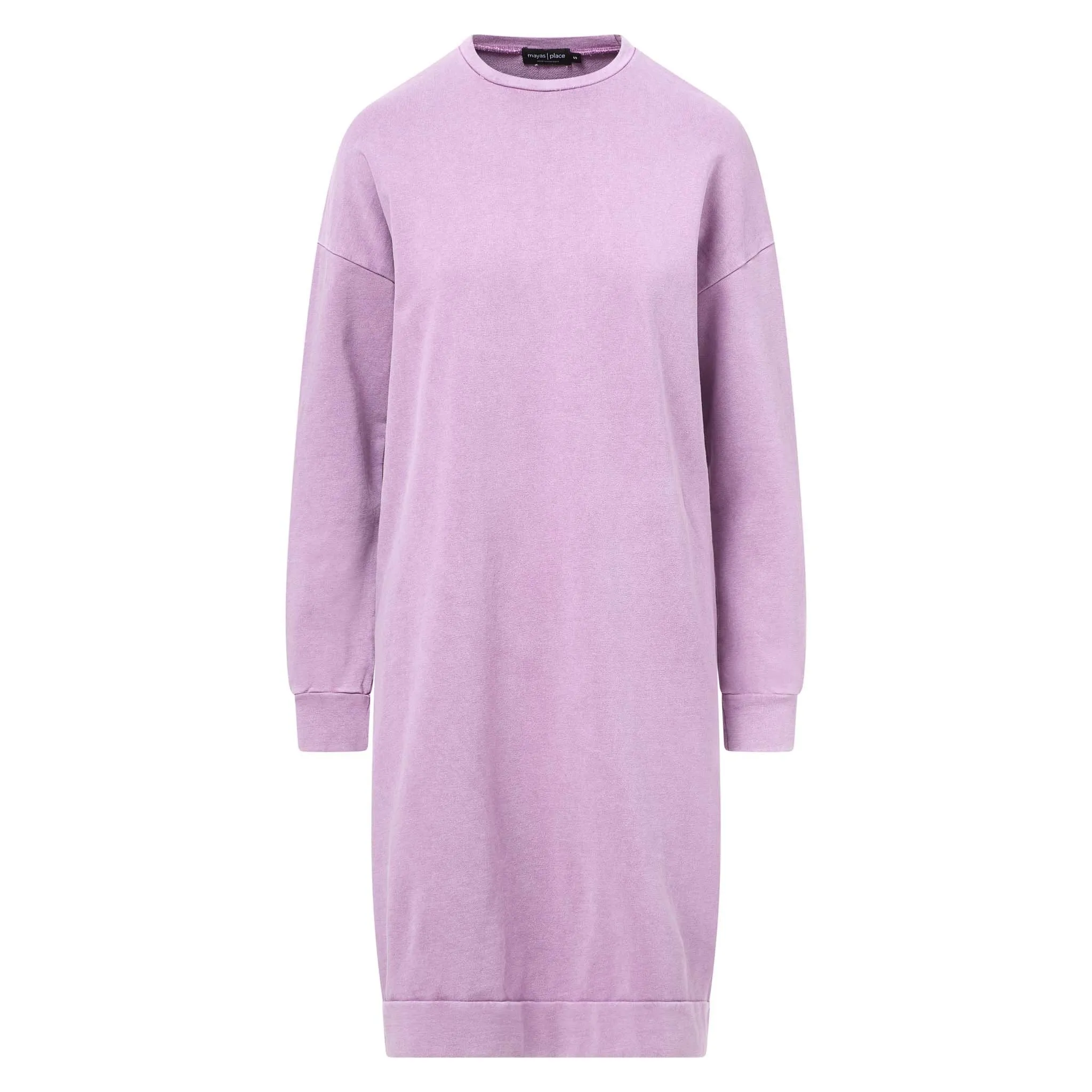 Acid Wash Sweatshirt Dress Purple