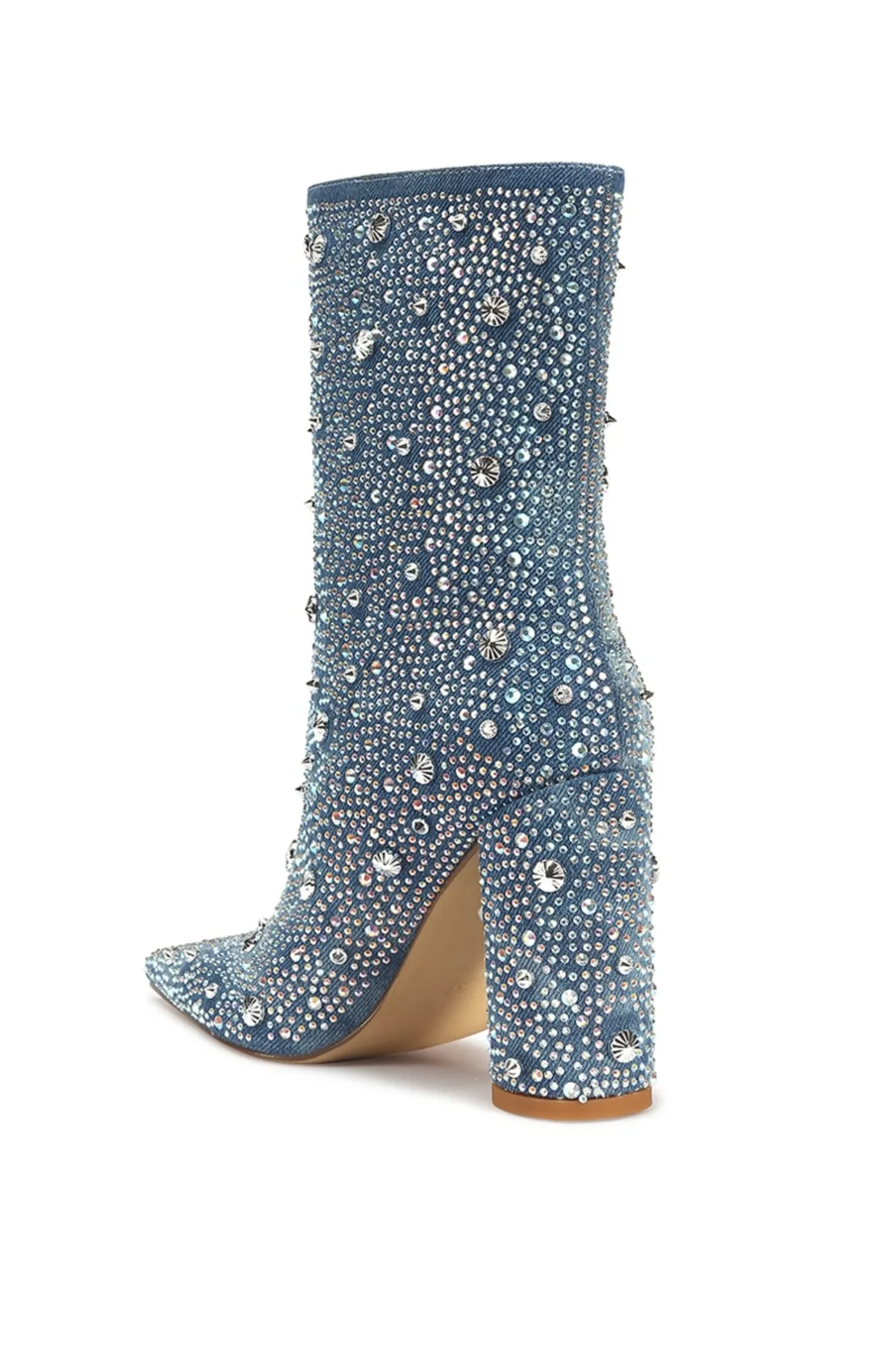 ADMIRAL-DENIM HEELED BOOTIE