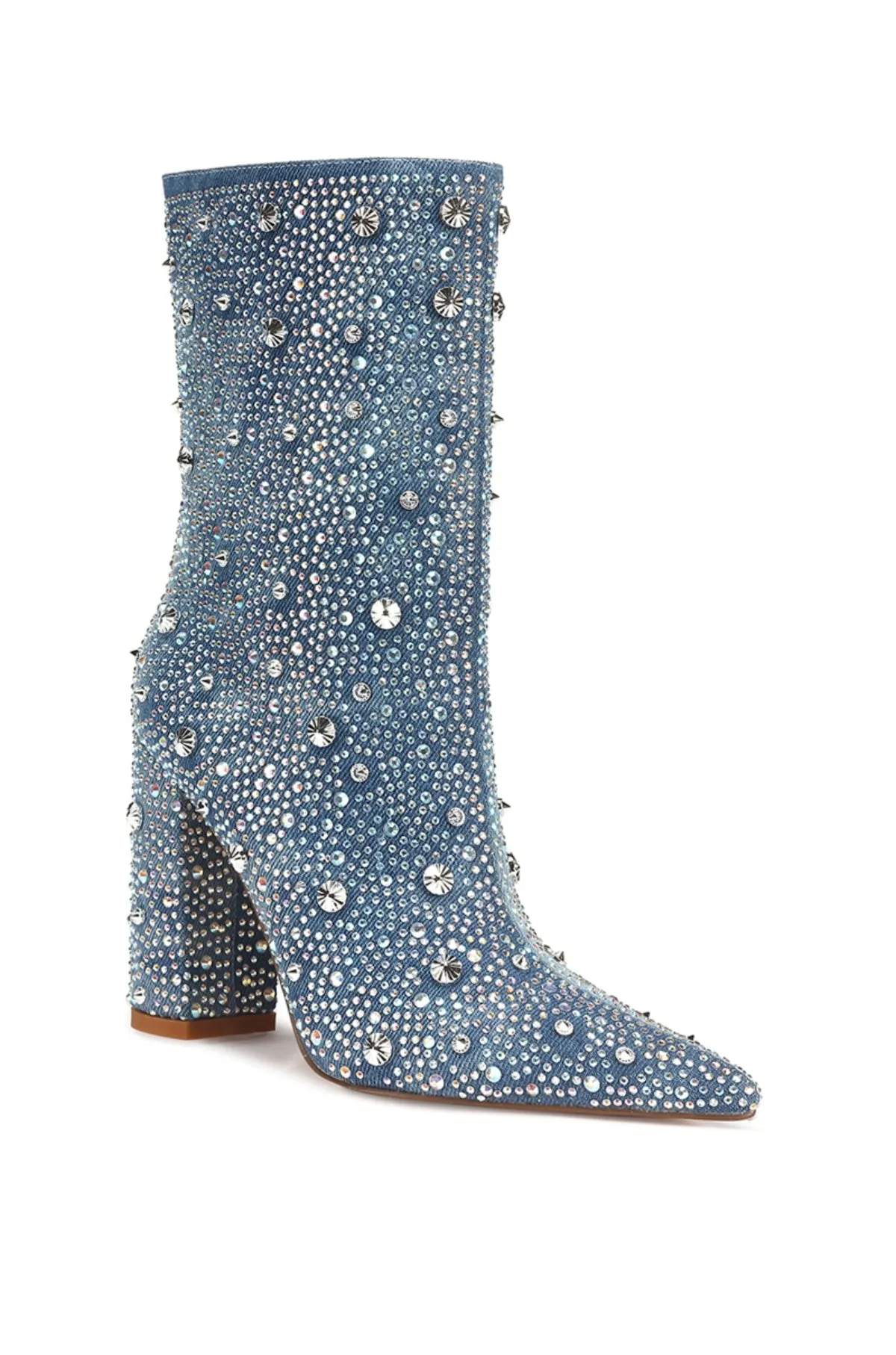 ADMIRAL-DENIM HEELED BOOTIE