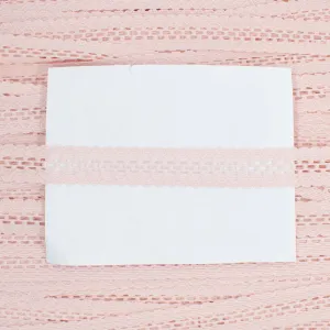 Baby Pink Stretch Raschel Lace Trim 18mm