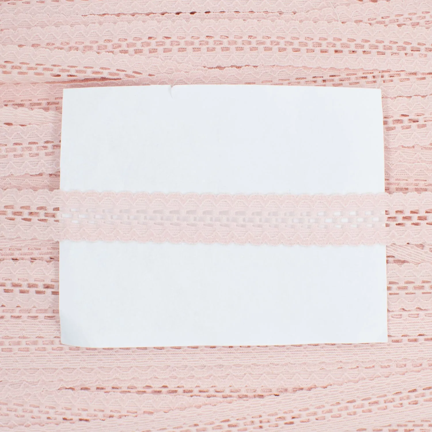 Baby Pink Stretch Raschel Lace Trim 18mm