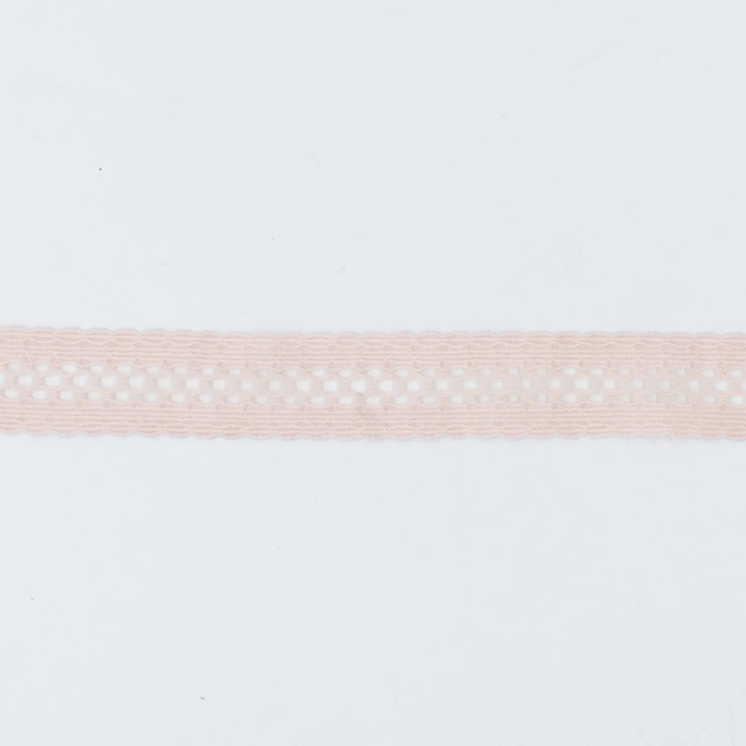 Baby Pink Stretch Raschel Lace Trim 18mm