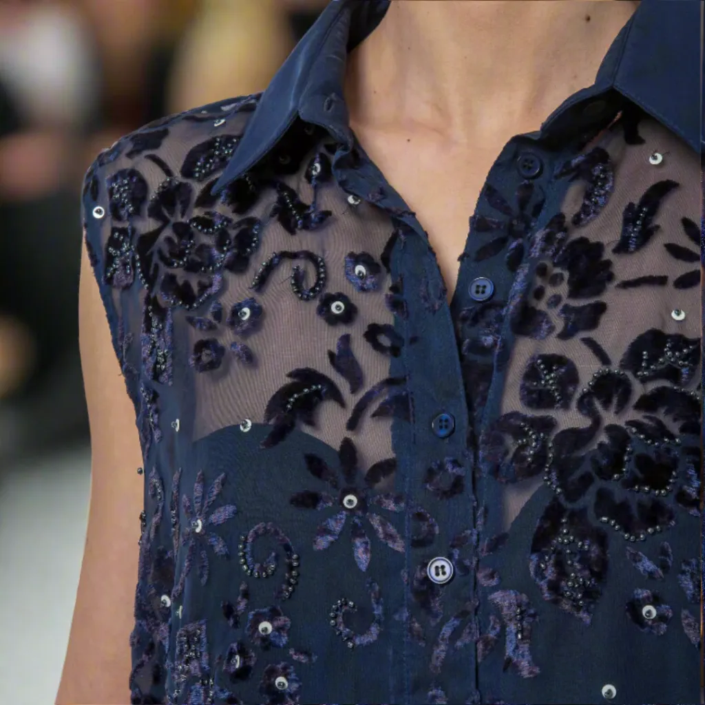 Beaded Velvet Maxi Shirt
