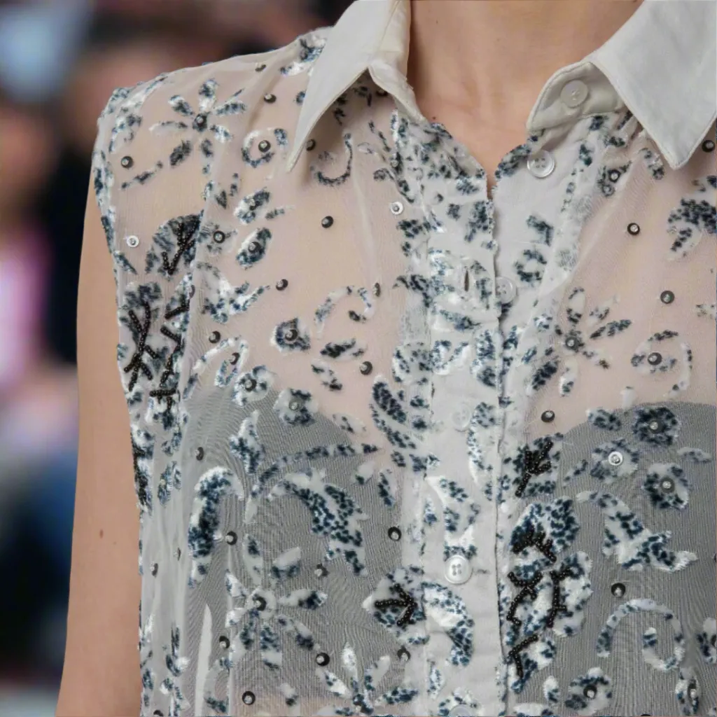 Beaded Velvet Maxi Shirt