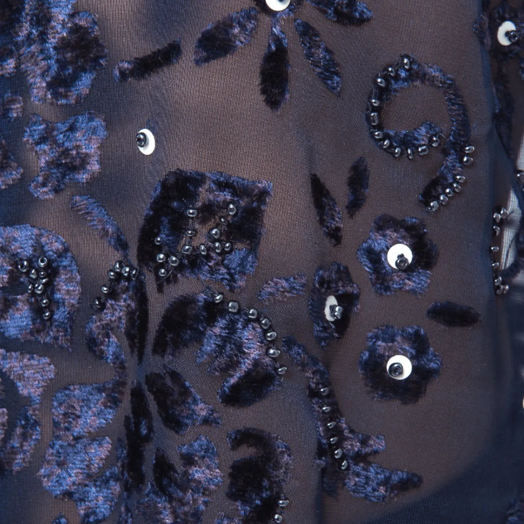 Beaded Velvet Maxi Shirt