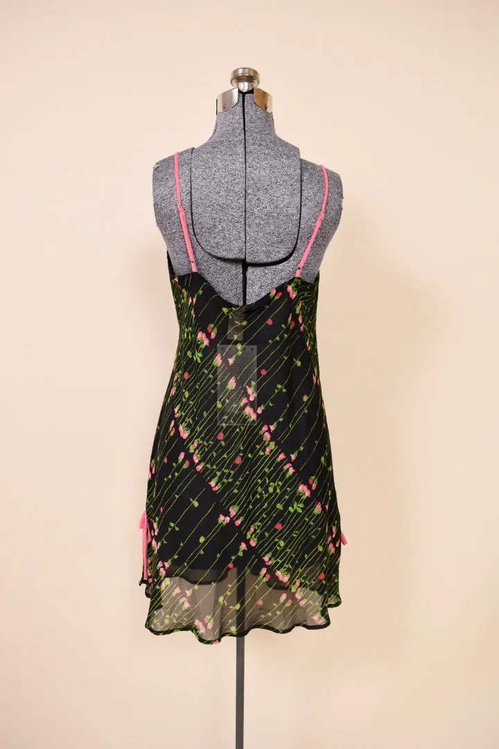 Black Sheer Rose Nightgown By Josie