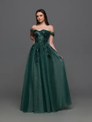 Candice Wang 72388 Size 16 Sheer Corset A Line Prom Dress Sequin Lace off the shoulder Formal