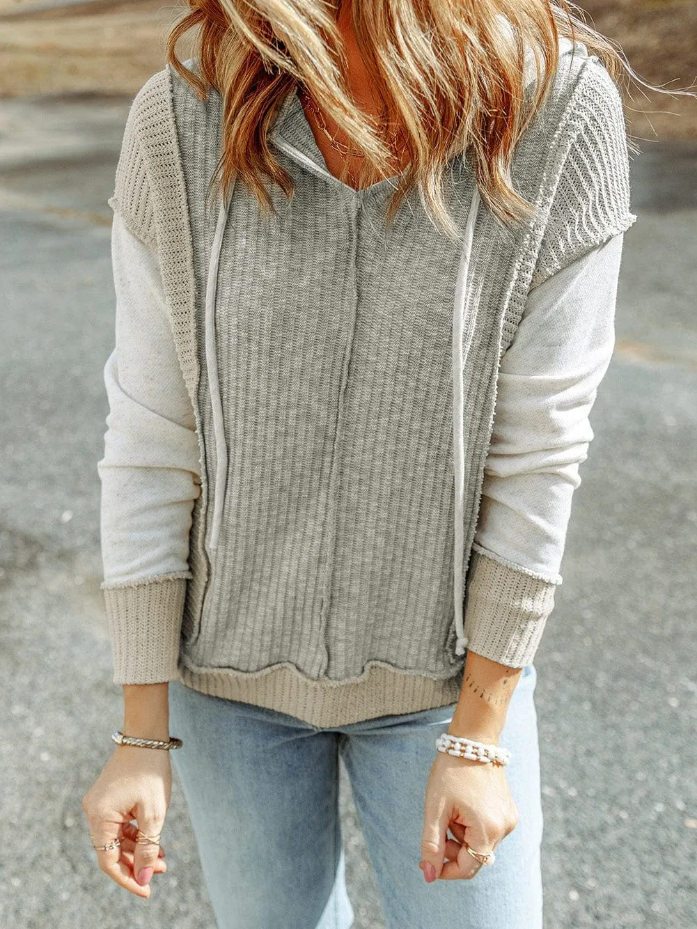 Casual Color Block Hoodie
