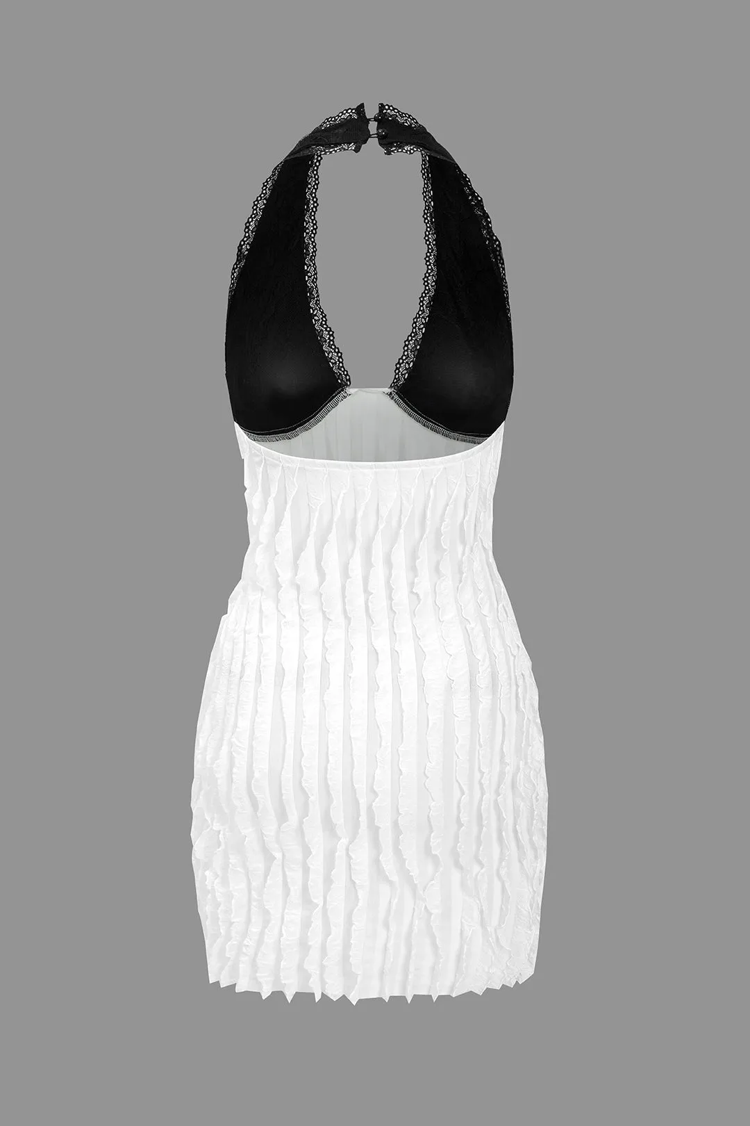 Color Block Backless Mini Dress