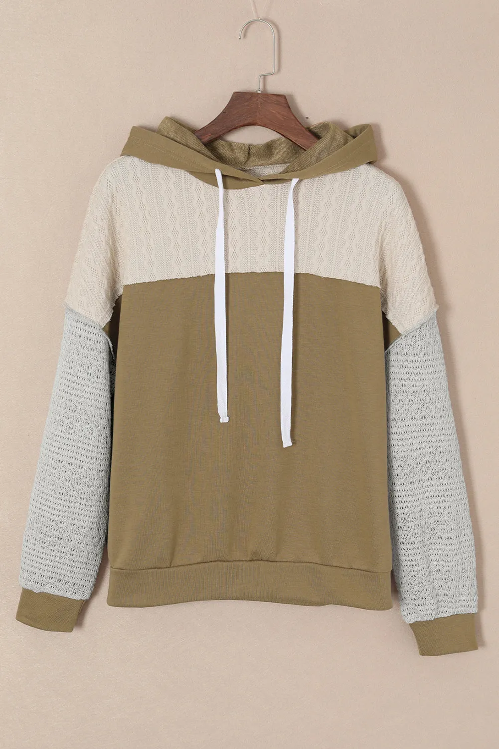 Colorblock Patchwork Pullover Hoodie