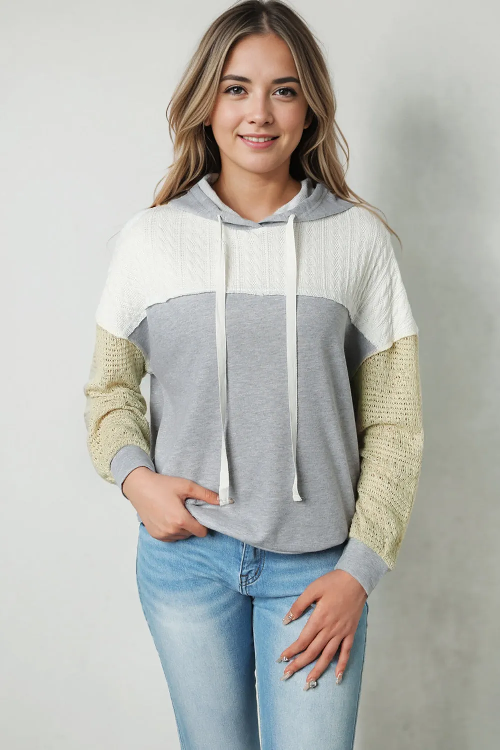 Colorblock Patchwork Pullover Hoodie