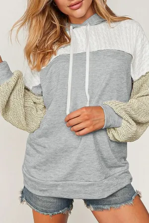 Colorblock Patchwork Pullover Hoodie