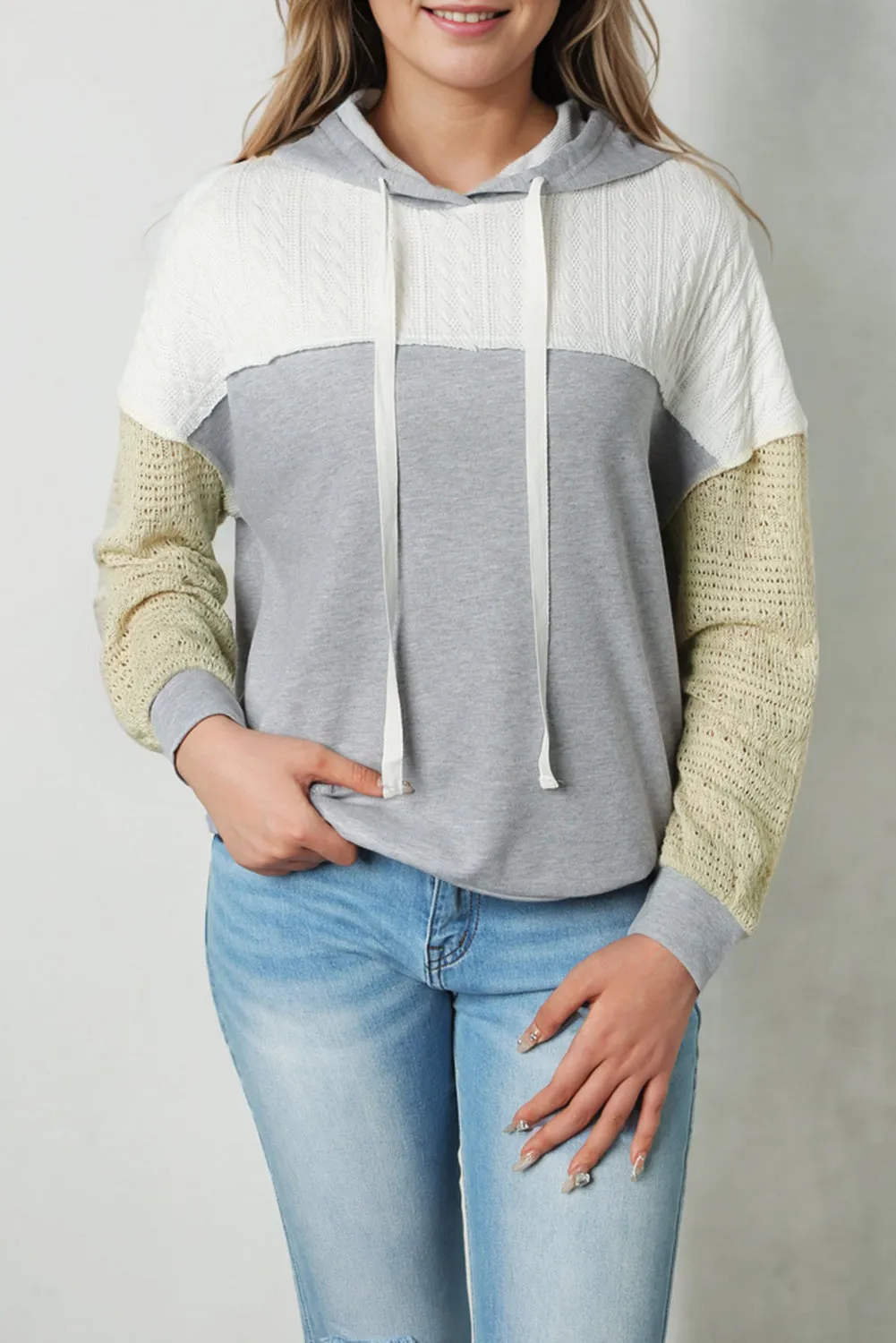 Colorblock Patchwork Pullover Hoodie