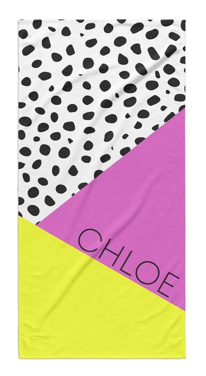 DALMATIAN COLOR BLOCK PERSONALIZED  PREMIUM TOWEL