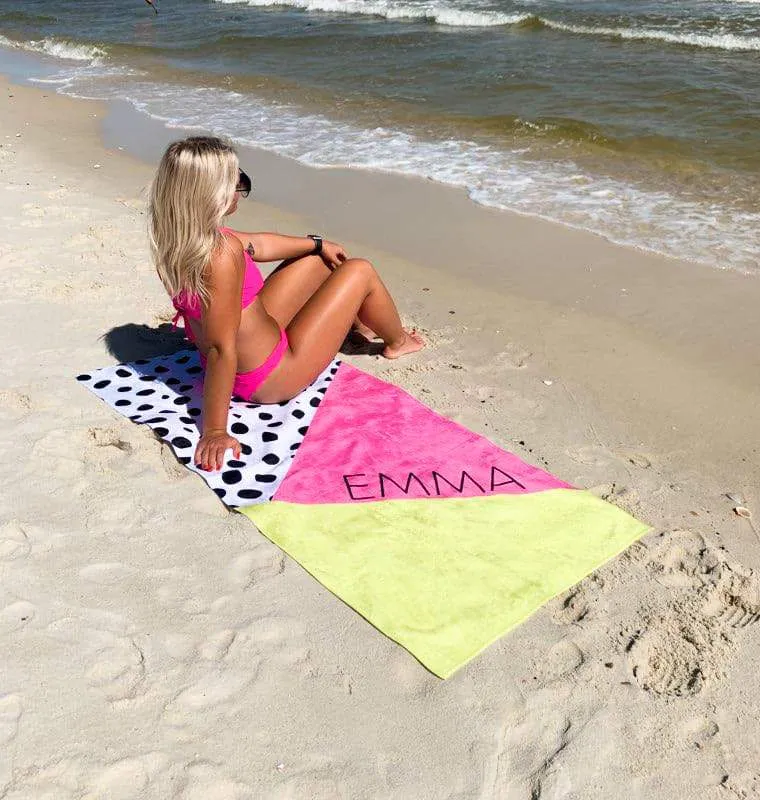 DALMATIAN COLOR BLOCK PERSONALIZED  PREMIUM TOWEL