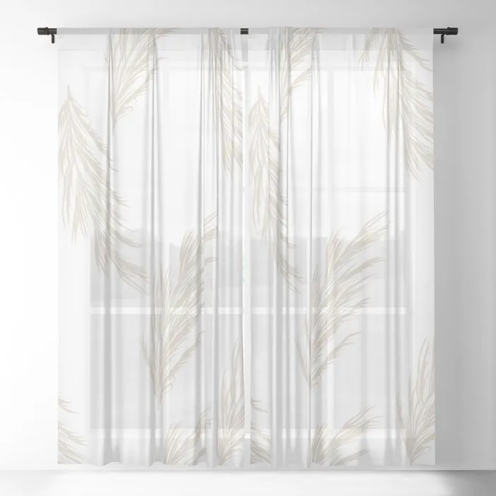 Delicate Pampas Bespoke Window Curtains