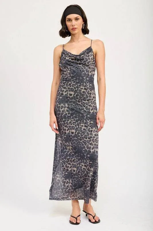 Emory Park Slight Cowl Maxi Dress With Open Back