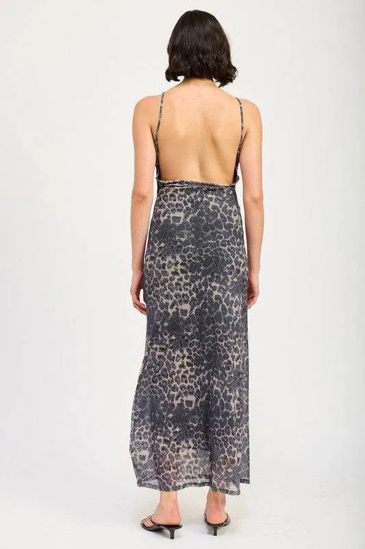 Emory Park Slight Cowl Maxi Dress With Open Back