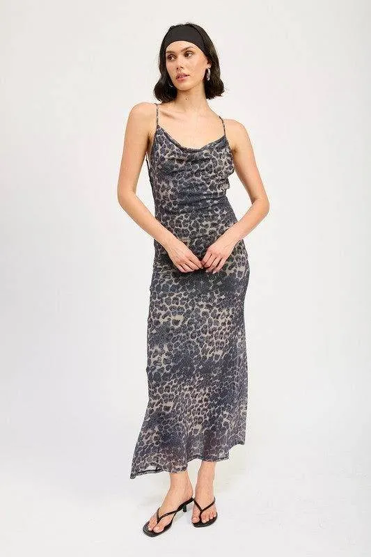 Emory Park Slight Cowl Maxi Dress With Open Back