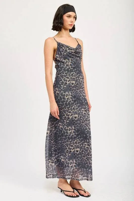 Emory Park Slight Cowl Maxi Dress With Open Back