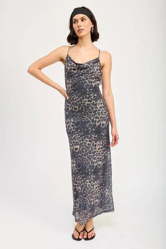 Emory Park Slight Cowl Maxi Dress With Open Back