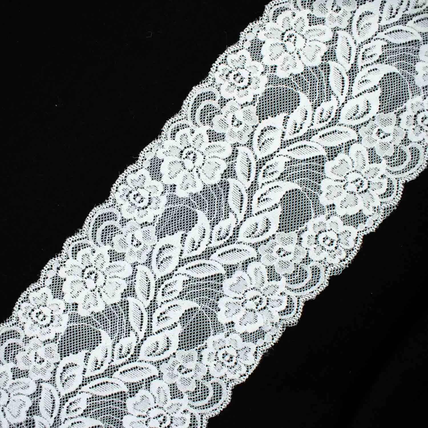 Floral Vines Stretch Lace Trim 15CM