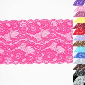 Floral Vines Stretch Lace Trim 15CM
