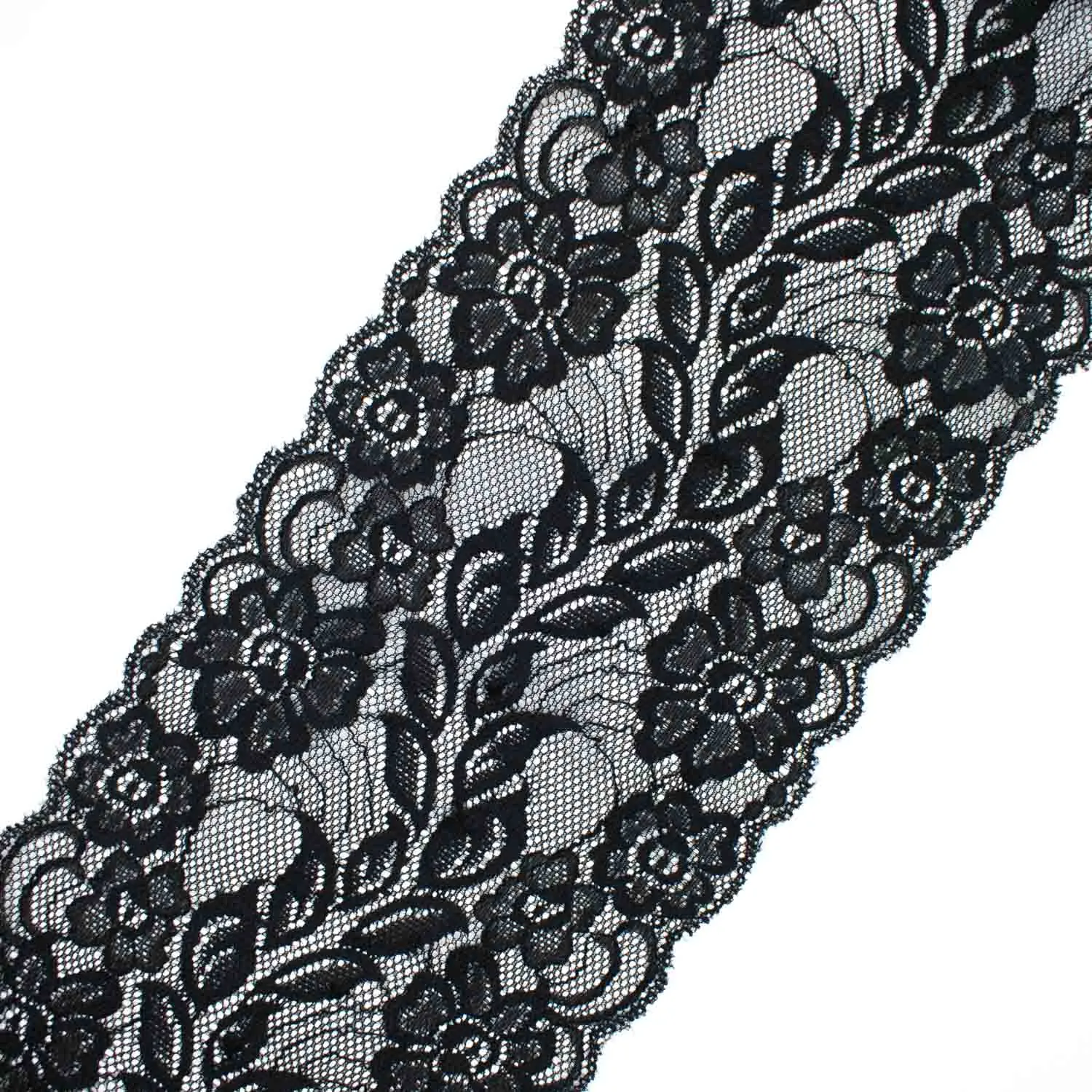 Floral Vines Stretch Lace Trim 15CM