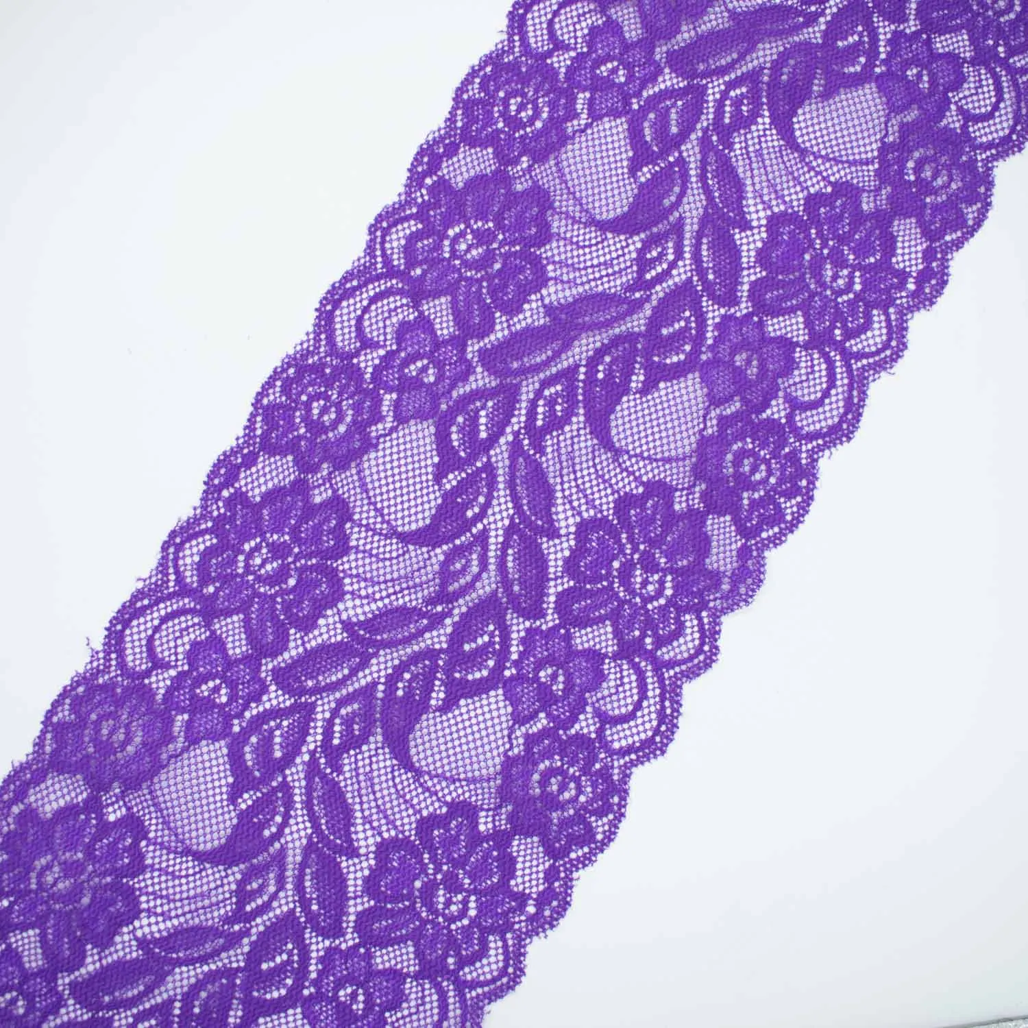 Floral Vines Stretch Lace Trim 15CM