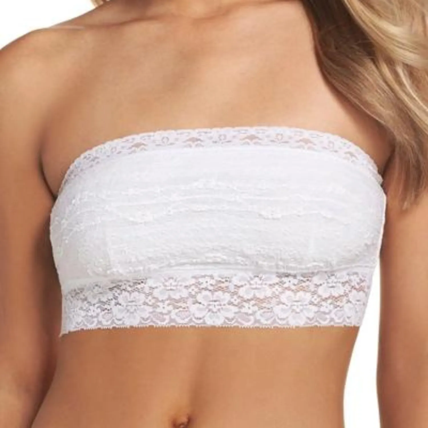 Free People Bandeau Scallop Lace White