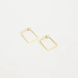 Gold Vermeil Square Hoops