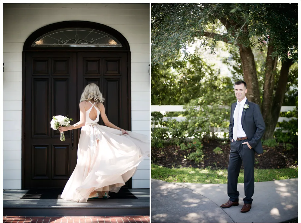 Halter Boho Rustic Modern Two Piece Wedding Dress | Affordable Unique Bridal Separates