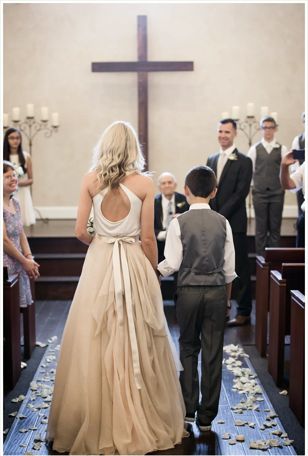 Halter Boho Rustic Modern Two Piece Wedding Dress | Affordable Unique Bridal Separates