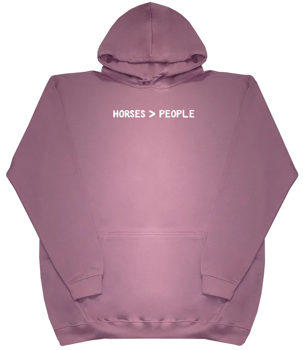 Horses Are Greater Than People - Kids Oversized Comfy Original Hoody