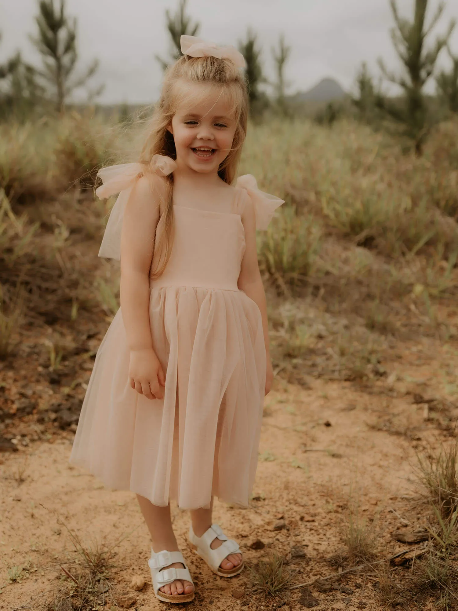 Isla dress - tea length - champagne