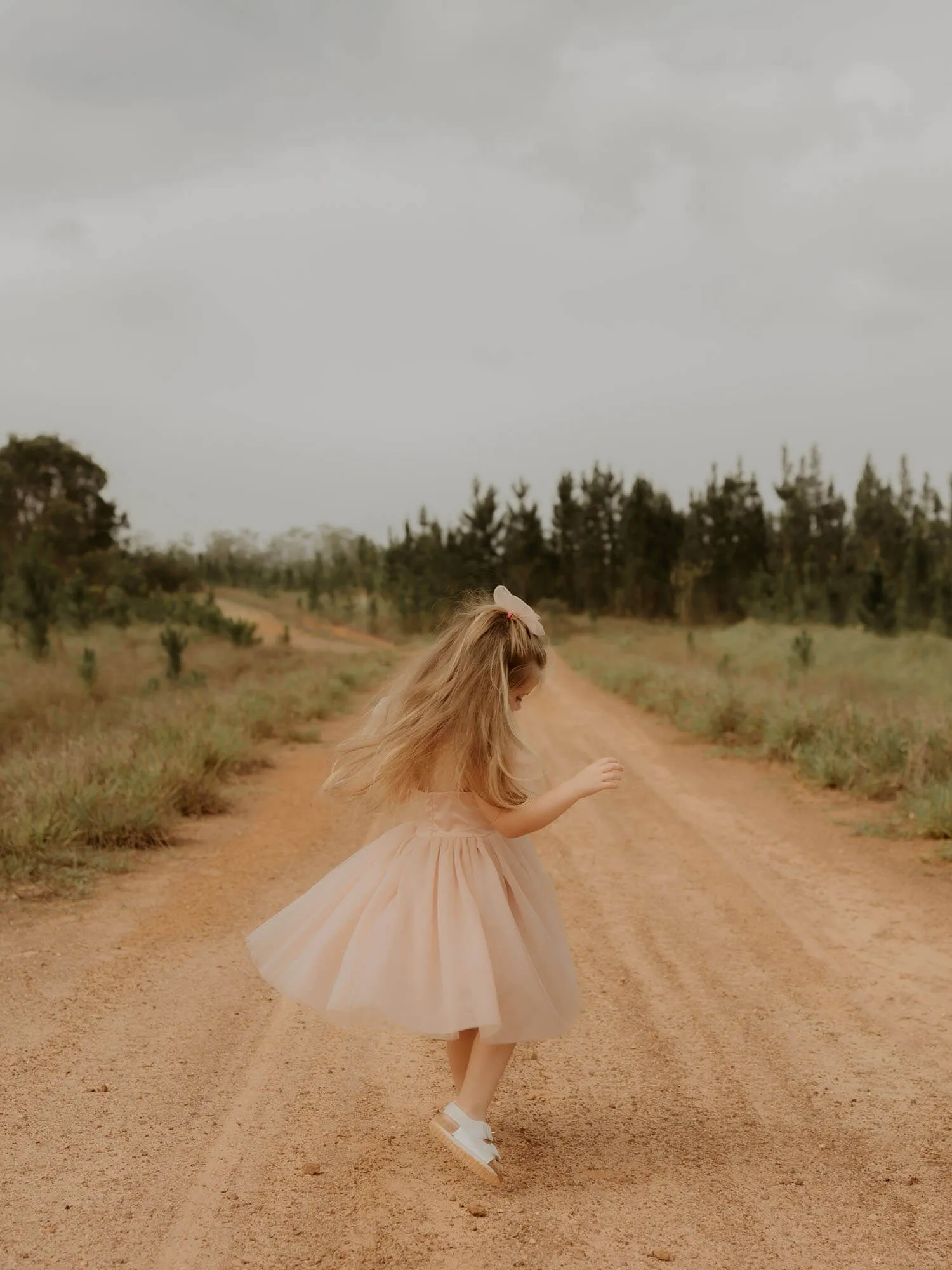 Isla dress - tea length - champagne