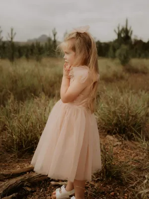 Isla dress - tea length - champagne