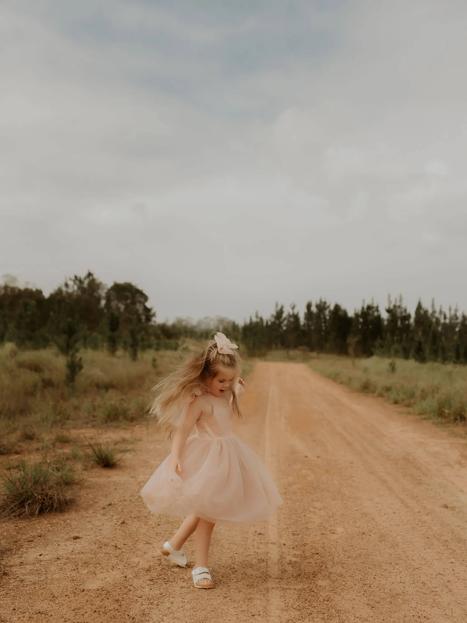 Isla dress - tea length - champagne