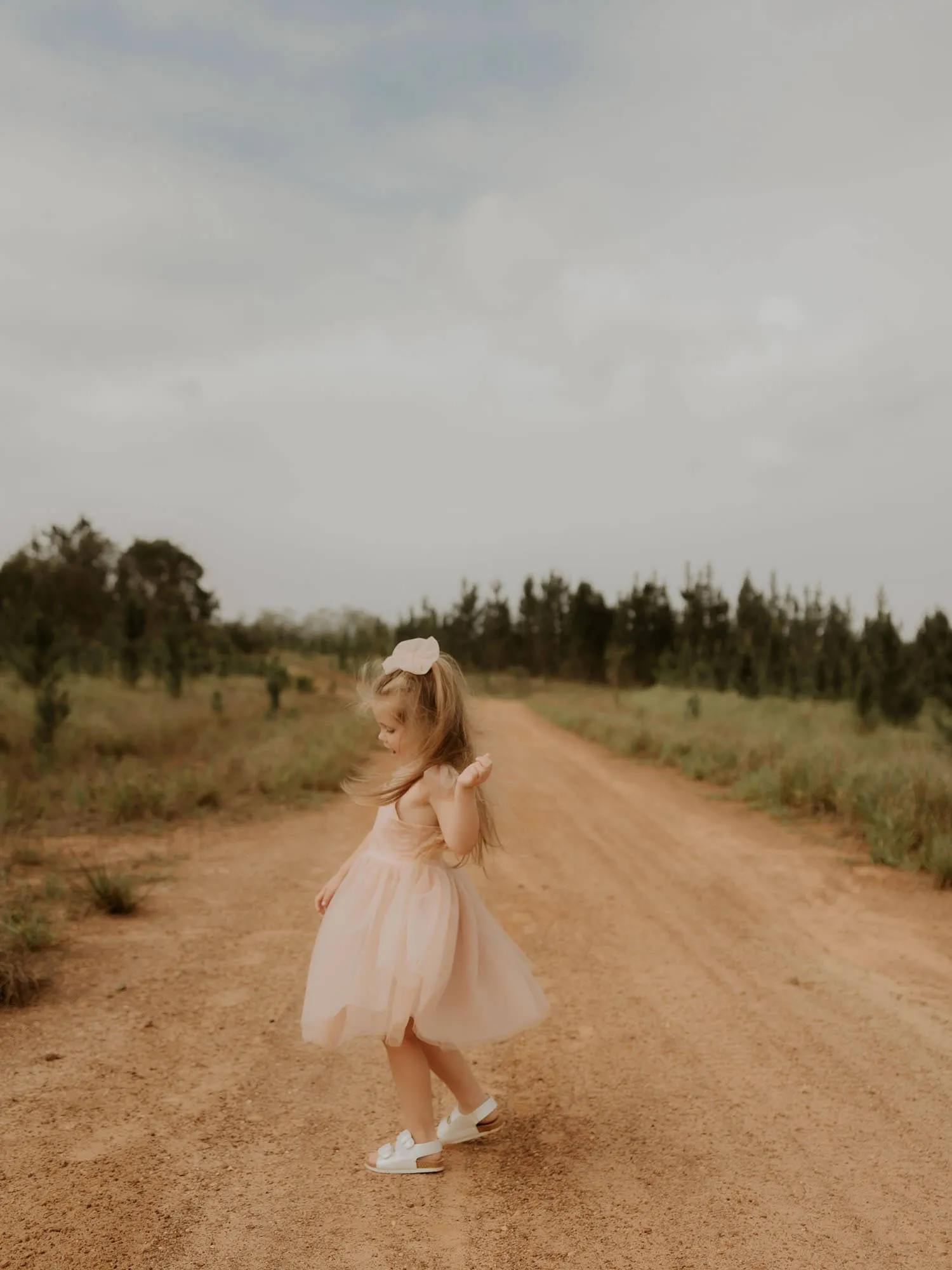 Isla dress - tea length - champagne
