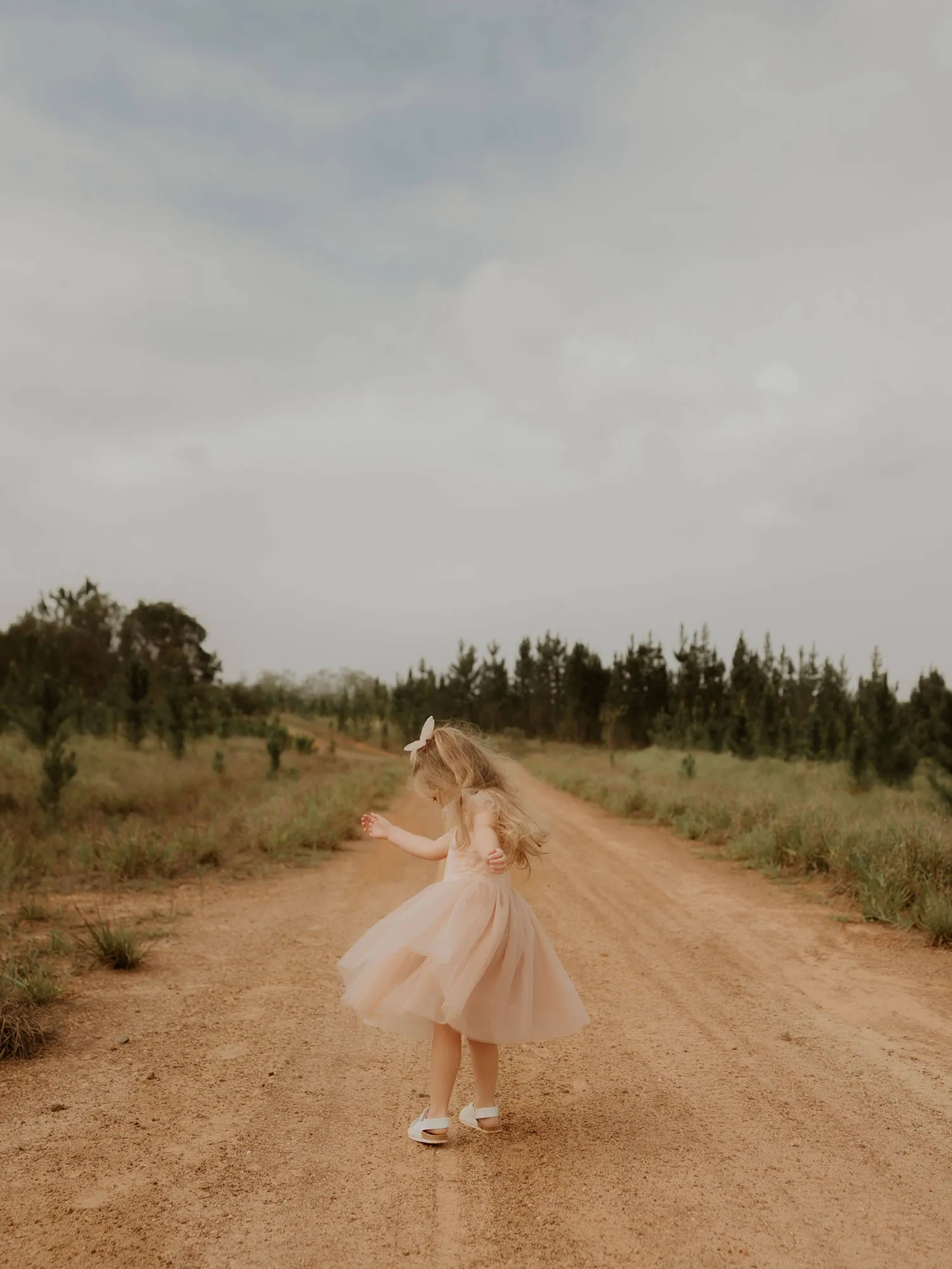 Isla dress - tea length - champagne