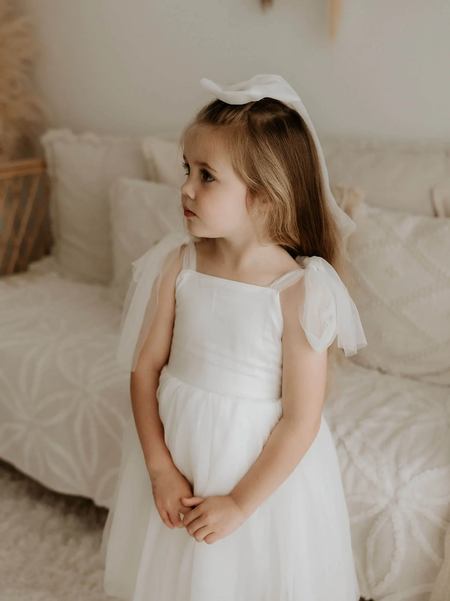 Isla dress - tea length - ivory