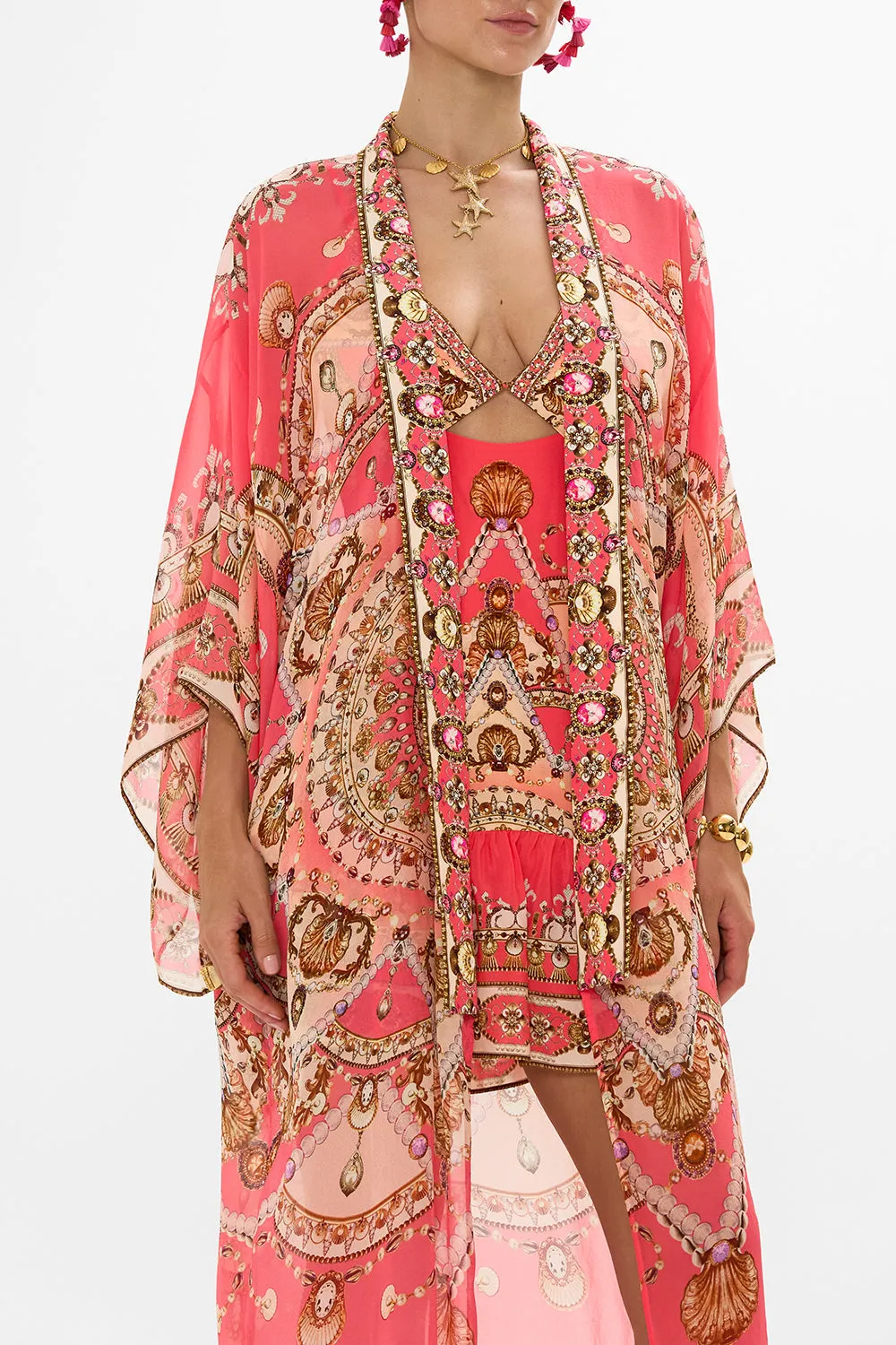 KIMONO LAYER WITH COLLAR SHELL GAMES