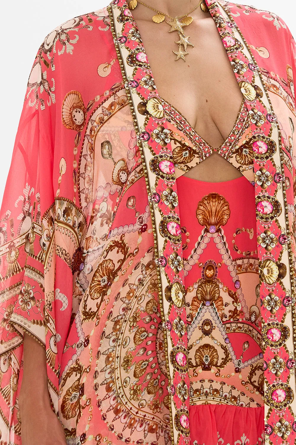 KIMONO LAYER WITH COLLAR SHELL GAMES