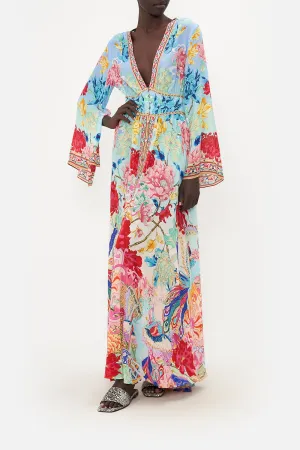 KIMONO SLEEVE DRESS WITH SHIRRING DETAIL GO STAG