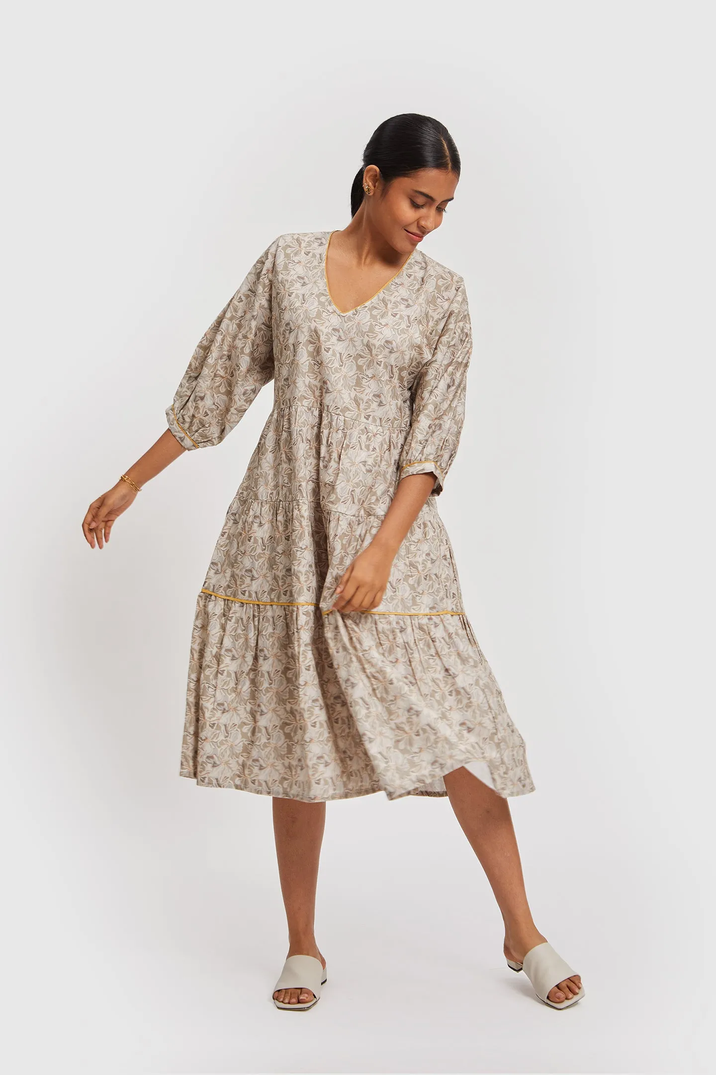 Kimono Sleeve Midi Dress