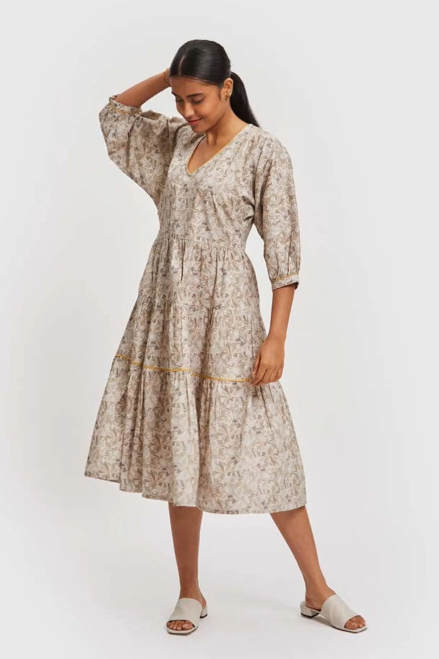 Kimono Sleeve Midi Dress