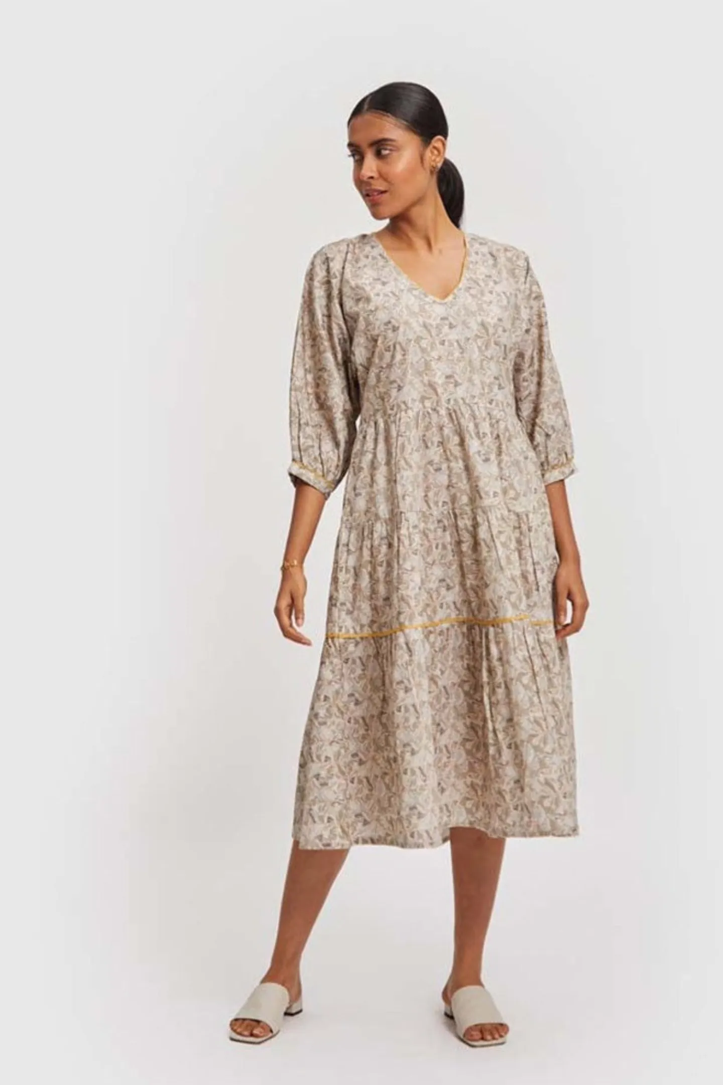 Kimono Sleeve Midi Dress